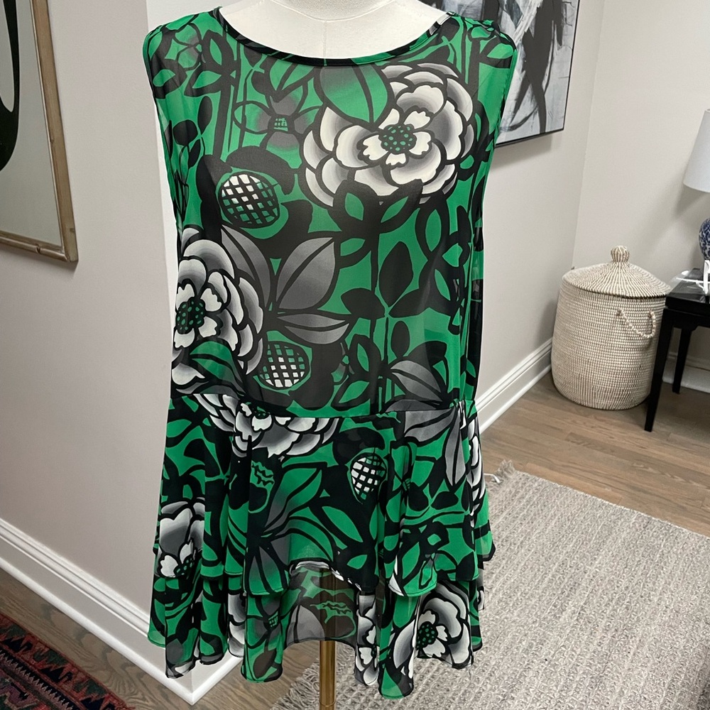 Karen Zambos Sheer Sleeveless Top - Sz P